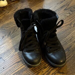 Jcrew Black Women's Leather Winter Boots